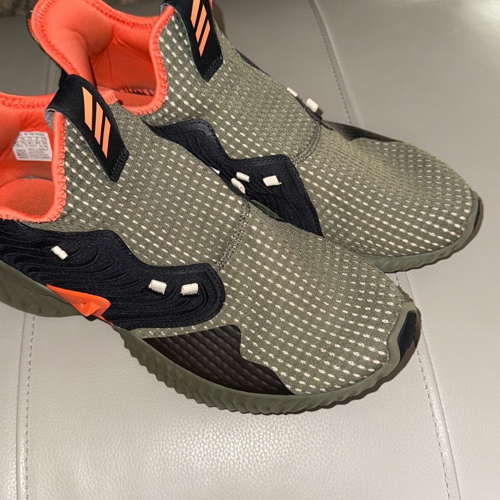 Adidas AlphaBounce Instinct CC M Olive Green Slip On Running‎ Shoes Men's Sz 12 - Picture 2 of 12